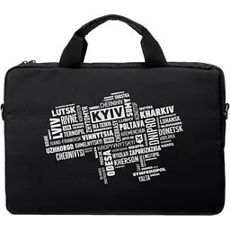 Сумка для ноутбука Vinga 15.6" NB1502 Black, White Print (NB1502UWBK) - мініатюра 4