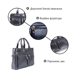Сумка під ноутбук SHVIGEL 00976 синя - мініатюра 4