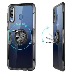 Чохол Primolux Ring Magnetic Stand для Samsung Galaxy M30 2019 (SMM305F) Black - мініатюра 2