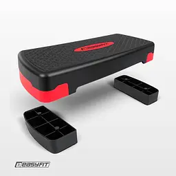 Степ-платформа EasyFit Step-B 2-ступінчаста чорно-червона - мініатюра 3