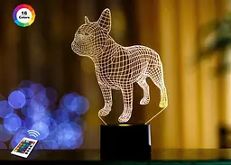 Нічник-світильник 3D Французький бульдог 3DTOYSLAMP 25х16 см osv0001332