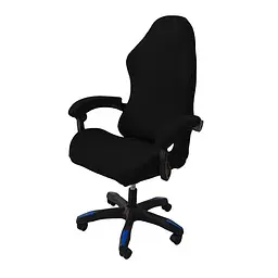 Еластичний захисний чохол на комп'ютерне/ігрове крісло Semi Chair Cover з підлокітниками - Black - L