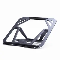 Складная подставка для ноутбука UGREEN LP972 для ноутбуков 12–17,3 дюйма 8 уровней регулировки высоты 93–159 мм нагрузка до 15 кг также для планшетов с открытой конструкцией для вентиляции с противоскользящими силиконовыми накладками серая (75673)