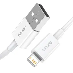 USB кабель Baseus Superior Series Fast Charging Data Cable USB to iP 2.4A 2m білий CALYS-C02 - мініатюра 3
