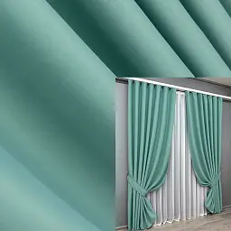 Комплект штор VR-Textil Midnight блэкаут 2 шт 100x290 см бирюзовый (1229ш)