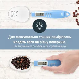 Ваги-ложка цифрові блакитні Eni ADE KE 1808-1 - мініатюра 5