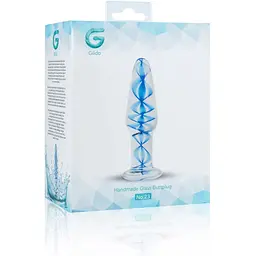Скляна анальна пробка з внутрішньою спіраллю Gildo Glass ButtPlug No. 23 - мініатюра 4