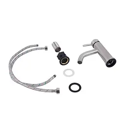 Змішувач для раковини Lidz Aria 0011F (k35) LDARI0011FNKS46091 Nickel - мініатюра 4