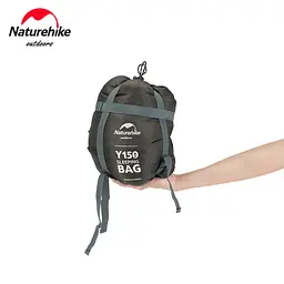 Спальник з капюшоном та закругленим дном Naturehike Y150 NH21MSD08 правий, темно-блакитний - мініатюра 3