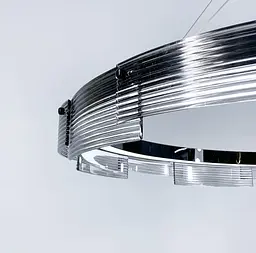 Підвісна люстра в корпусі чорний хром Line.F Діаметр 80см - мініатюра 2