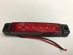 Габарит LED прямокутний 100х10 мм / 24V / 6 діодів / Червоний 10 шт. (201306) - мініатюра 2