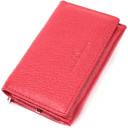 Шкіряний зручний жіночий гаманець у три складання ST Leather 22490 червоний - мініатюра 1