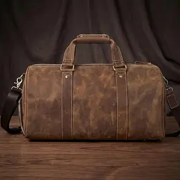 Сумка дорожня чоловіча шкіряна 14893 Vintage коричнева
