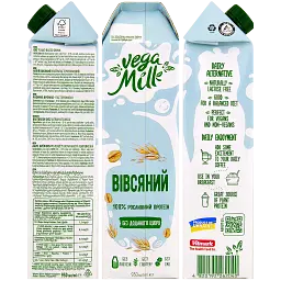 Молоко рослинне Vega Milk Вівсяне 1,5% 950 мл   - мініатюра 2