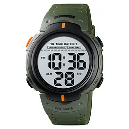Чоловічий наручний годинник 1560 Green-Orange Skmei acs0030688