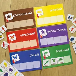 Дитячі логічні ігри "Вивчай кольори" 918001, 24 картки укр. мовою - мініатюра 4