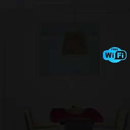 Люминесцентная наклейка Wi-Fi 200 на 135 мм голубой - миниатюра 2