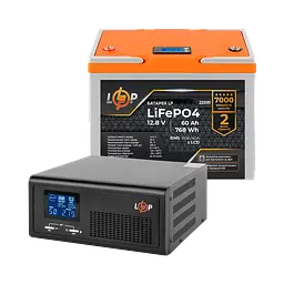 Комплект резервного живлення LP (LogicPower) ДБЖ + літієва (LiFePO4) батарея (UPS B430+ АКБ LiFePO4 768Wh)