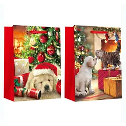 Набір пакетів подарункових Malevaro Large Xmas Dog дизайн 1 26x12.7x32.4 см 2 шт. (760219ML/1)