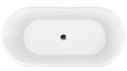 Ванна акрилова окремостояча Rea Milano 170x73 white REA-W2001, Білий - мініатюра 4