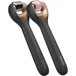Електронний ролик для обличчя з мікроголками GESKE MicroNeedle Face Roller 9 в 1 сірий - мініатюра 2