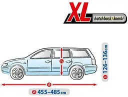 Тент автомобільний для Хечбека / Універсалу Kegel-Blazusiak XL 455-485 х 136-148 см Basic Garage (5-3957-241-3021) - мініатюра 3