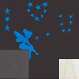 Люминесцентная наклейка "Фея" - 7,5*7,5 см - миниатюра 2