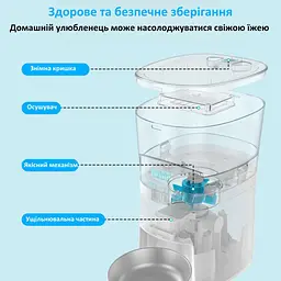 Автоматична годівниця для котів HoneyGuaridan S40 4 л, Wi-Fi білий - мініатюра 6