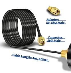 Зовнішня водонепроникна 4G LTE антена Bingfu 5dBi SMA для роутера модема камер спостереження з настінним кріпленням (SKU-037) - мініатюра 5