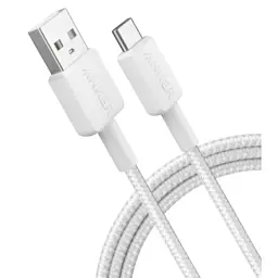 Дата кабель USB 2.0 AM to USB-C 1.8m 322 white Anker (A81H6H21) - мініатюра 3