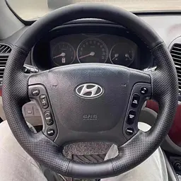 Чохол Обплетення Керма для Hyundai Santa Fe 2006-2012 Шкіра (Модельна Викрійка) №25