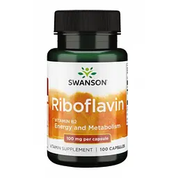 Рибофлавін вітамін В2 Riboflavin Vitamin B-2 100 мг 100 капс
