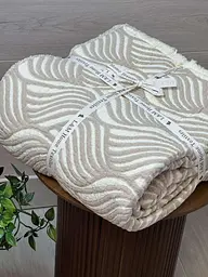 Плед двосторонній мусліновий євро L&M Home Textiles 20292 200х220 см бежевий