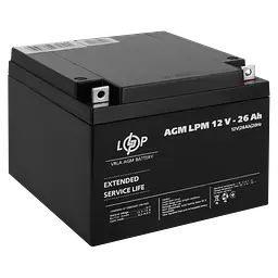 Аккумулятор AGM LPM 12V - 26 Ah - мініатюра 3