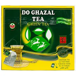 Чай зелений Akbar Do Ghazal tea в пакетиках 100 шт