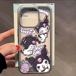 Силіконовий чохол Kuromi (Sanrio) для iPhone 16 Plus - мініатюра 4