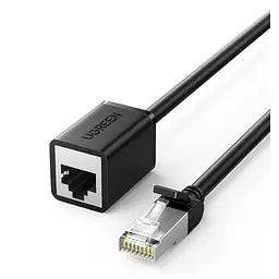 Патч-корд 1м, F/UTP cat 6 RJ-45 extension black Ugreen (U_11279) - мініатюра 1