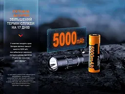 Тактичний ручний ліхтарик Fenix PD40R V3.0 3000лм USB Type-C (Чорний) - мініатюра 7