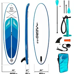 Надувна SUP дошка AERO Board 2.0 (305х15х80см) 10' Blue Ocean [140348] - мініатюра 2