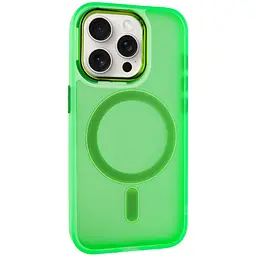 Чохол TPU+PC Lily with MagSafe для Apple iPhone 15 Pro (6.1) Neon Green