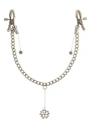 Затискачі для сосків з кулоном Pipedream Fetish Fantasy Crystal Nipple Clamps сріблястий - мініатюра 2
