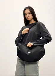Жіноча сумка Sambag HOBO Bag-glove чорна тканева 50 х 28 х 5 см (53400064)