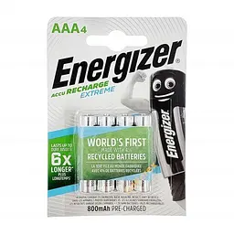 Аккумулятори Energizer Recharge Extreme AAA/HR03 LSD Ni-MH 800 mAh BL 4шт