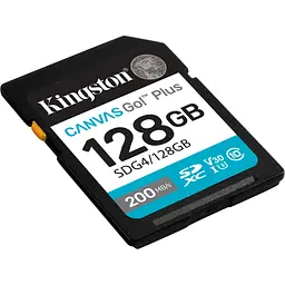 Карта пам'яті Kingston 128GB SDXC сlass 10 UHS-I U3 V30 Canvas Go Plus G4 (SDG4/128GB) - мініатюра 2