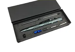 Ручка мультитул зі свистком і ліхтариком Solve багатофункціональна 8 в 1 Gray KT6000008