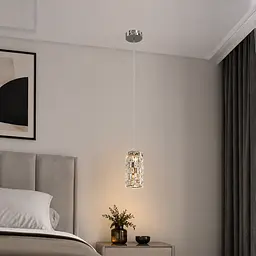 Одинарний кришталевий LED-підвіс Artlight 7715/1A BK, темний хром, 9 Вт - мініатюра 2