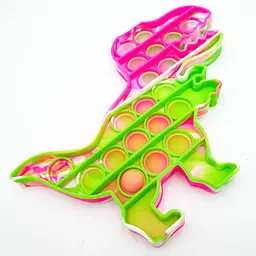 Сенсорна іграшка антистрес силіконова нескінченна пухирка поп ит UKC Pop It Fidget зелено-рожевий - мініатюра 4