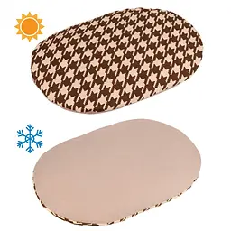 Лежак для тварин BronzeDog Comfort овальний XS 30х40х9 см бежево-коричневий - мініатюра 4