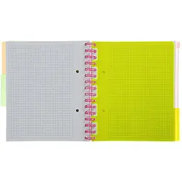 Зошит на пружині Buromax Neon В5 (170x205) 120 аркушів 3 PVC розділювачі рожевий (BM.24359911-10) - мініатюра 3