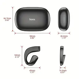 Навушники Hoco EQ4 Graceful TWS headset | BT5.3, 500mAh, 12h | black - мініатюра 3